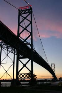 Ambassador bridge evening