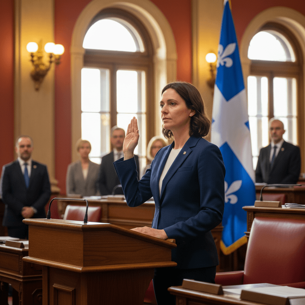 Christine Fréchette sworn in as Quebec's second female premier