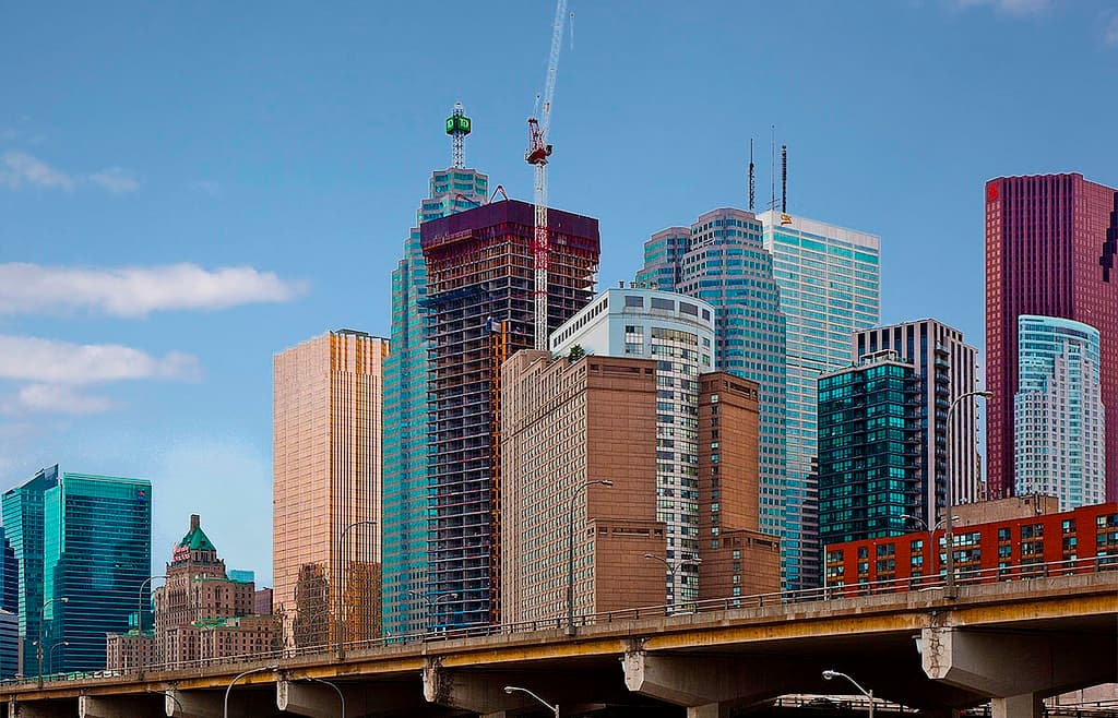 Toronto Skyline Downtown and Gardiner from Loblaws July 2012