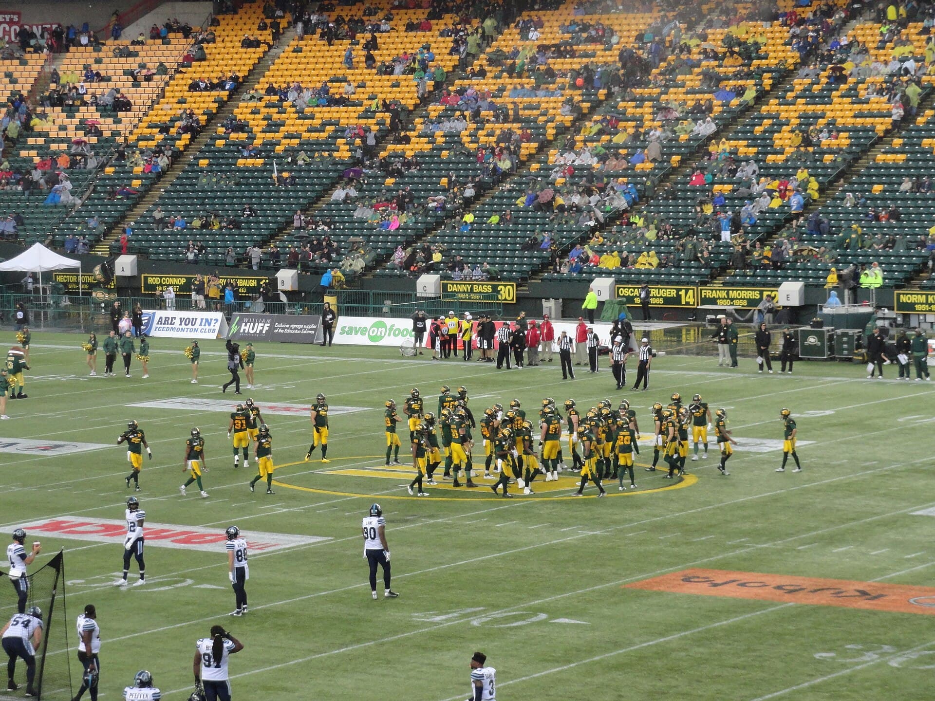 Canadian Football League game action, Toronto Argonauts at Edmonton