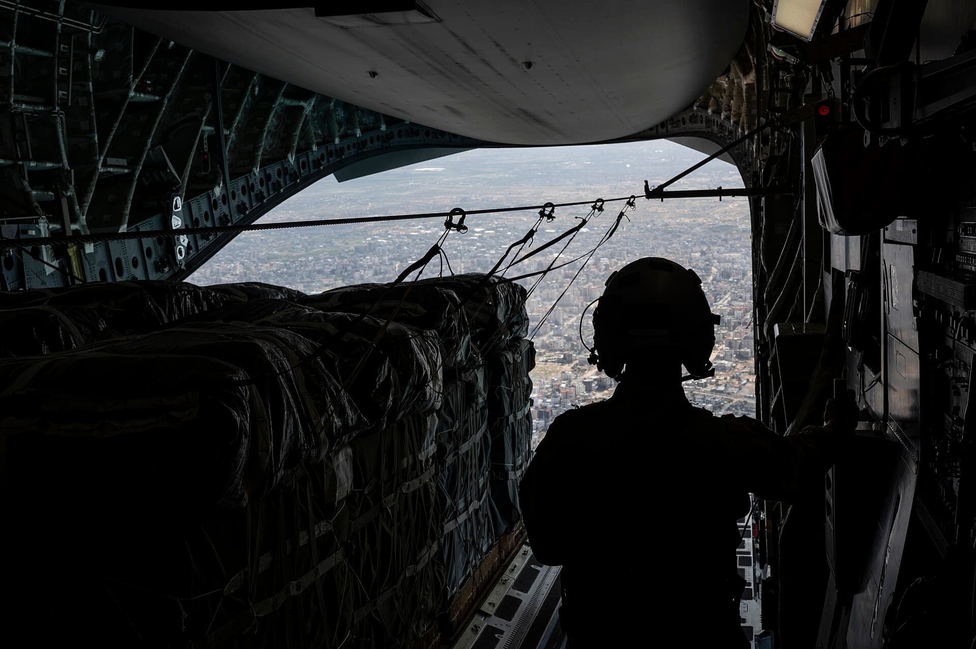 U.S. Air Force airdrops humanitarian aid to Gaza - 8300944
