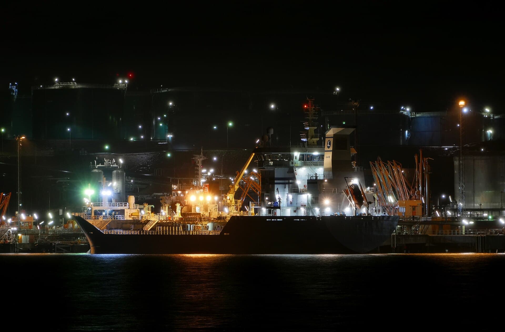 Product terminal at Preemraff Lysekil with tankers